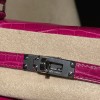 25cm  Kelly 25 Alligator  J5/Rose Scheherazade  Silver Hardware Full Handmade