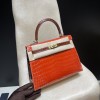 25cm （Nilo） 8V/Orange Poppy   & 33/miel  Gold Hardware Full Handmade