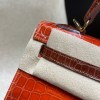 25cm （Nilo） 8V/Orange Poppy   & 33/miel  Gold Hardware Full Handmade