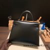 Hermes Kelly 28CM box 89 /Black (Noir) SilverHardware  FullHandmade 013