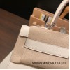 Hermes Kelly 28CM Epsom 18 /Étoupe Grey GoldHardware    FullHandmade 016