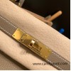Hermes Kelly 28CM Epsom 18 /Étoupe Grey GoldHardware  FullHandmade 028