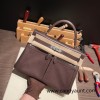 Hermes Kelly 32cm lakis Barenia Silver Hardware 46/Ebene Full Handmade