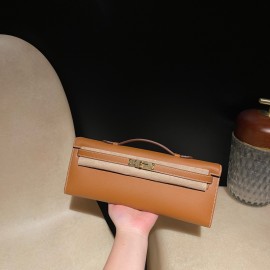 Epsom 37 /Gold   kellycut-002 Full Handmade  HERMES  Kelly Cut 