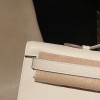 Epsom 10/Craie   kellycut-003 Full Handmade  HERMES  Kelly Cut 