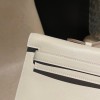 swift 10/Craie   Full Handmade  HERMES  Kelly Cut 