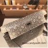 Hermes Kelly danse Lizard M8/Gris Asphalt Silver Hardware