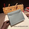 Hermes Kelly danse evercolor 63/Vert Amande Silver Hardware