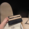 89/Black (Noir)  kellyelan-001 Full Handmade HERMES Kelly Elan  Chevre 