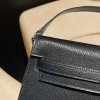 89/Black (Noir)  kellyelan-001 Full Handmade HERMES Kelly Elan  Chevre 