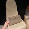 Madame  18/Étoupe Grey kellyelan-004 Full Handmade HERMES Kelly Elan  