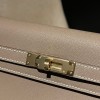 Madame  18/Étoupe Grey kellyelan-004 Full Handmade HERMES Kelly Elan  