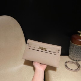 81/Gris Tourterelle  kellyelan-006 Full Handmade HERMES Kelly Elan  