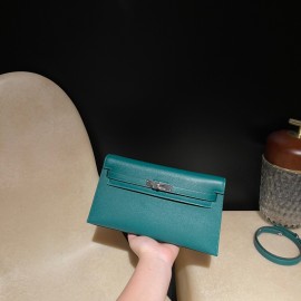  HERMES Kelly Elan  ChevreU4/Vert Vertigo  Full Handmadeい