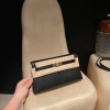 89/Black (Noir)  kellyelan-023 Full Handmade HERMES Kelly Elan Chevre    