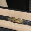 89/Black (Noir)  kellyelan-023 Full Handmade HERMES Kelly Elan Chevre    