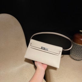 10/Craie Full Handmade HERMES Kelly Elan  Chevre   