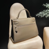 swift 18/Étoupe Grey Full Handmade エルメス Kelly Lakis32 Hermes 