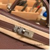 Hermes kelly20 chevre 19cm 41/ Havane Silver Hardware Full Handmade kellymini-036