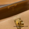 Hermes kelly20 epsom19cm 0M/Chai Gold Hardware Full Handmade kellymini-050