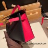 Hermes kelly20 epsom19cm 89 /Black (Noir)& I6/ Rose Extreme Gold Hardware Full Handmade kellymini-067
