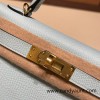 Hermes kelly20 epsom19cm 0L/ Gris Meyer Gold Hardware  Full Handmade kellymini-076
