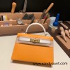 Hermes kelly20 epsom19cm Silver Hardware 89/ Black (Noir) Full Handmade kellymini-078