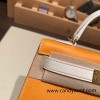 Hermes kelly20 epsom19cm Silver Hardware 89/ Black (Noir) Full Handmade kellymini-078