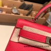 Hermes kelly20 epsom19cm 10 /Craie & 8F/Etain Gold Hardware  Full Handmade kellymini-083