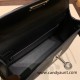 Hermes kelly20 epsom19cm 89/ Black (Noir) Silver Hardware  Full Handmade kellymini-093