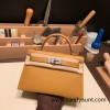 Hermes kelly20 epsom19cm 89/ Black (Noir) Silver Hardware  Full Handmade kellymini-093