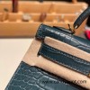 Hermes kelly20 epsom19cm Silver Hardware 1Q/Rose Confetti Silver Hardware Full Handmade kellymini-095