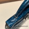 Hermes kelly20 Alligateor crocodile 89 /Black (Noir) Gold Hardware Full Handmade kellymini-105
