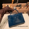 Hermes kelly20 Alligateor crocodile 89 /Black (Noir) Gold Hardware Full Handmade kellymini-105