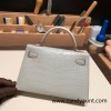 Hermes kelly20 Alligateor crocodile 89/ Black (Noir) Gold Hardware Full Handmade kellymini-107