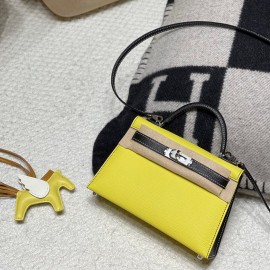  Silver Hardware  9R /Lime& 89 /Black (Noir)  Epsom   Full Handmade   Kelly mini 