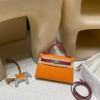  Silver Hardware   93/ Orange & K1/ Rouge Grenat  Epsom   Full Handmade   Kelly mini 