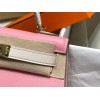 Gold Hardware1Q/ Rose Confetti  & 10 /Craie   Epsom   Full Handmade   Kelly mini 