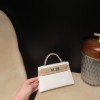 Silver Hardware   01/ White& S2/ Trench  & M8/Gris Asphalt   Epsom  Full Handmade   Kelly mini 