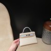 Silver Hardware   10 /Craieクレ& T0/ Blue Brume  Epsom   Full Handmade   Kelly mini 