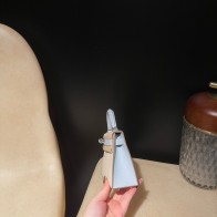 Silver Hardware   10 /Craieクレ& T0/ Blue Brume  Epsom   Full Handmade   Kelly mini 