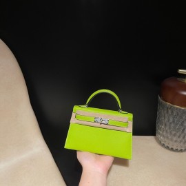 Silver Hardware    K6 Granny Epsom   Full Handmade   Kelly mini  