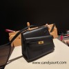 89/Black (Noir)   Gold Hardware  Double-Sided Kelly Irregular Design Veau Epson