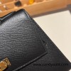 89/Black (Noir)   Gold Hardware  Double-Sided Kelly Irregular Design Veau Epson