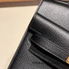 89/Black (Noir)   Gold Hardware  Double-Sided Kelly Irregular Design Veau Epson