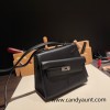 89/Black (Noir)  Silver Hardware  Double-Sided Kelly Irregular Design Veau Epson