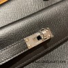 89/Black (Noir)  Silver Hardware  Double-Sided Kelly Irregular Design Veau Epson