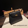 89/Black (Noir)   Gold Hardware   Double-Sided Kelly Irregular Design Veau Epson