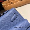 7E/Blue Brighton   Silver Hardware Double-Sided Kelly Irregular Design Veau Epson