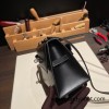 89/Black (Noir)  Silver Hardware Double-Sided Kelly Irregular Design Veau Epson  box 
